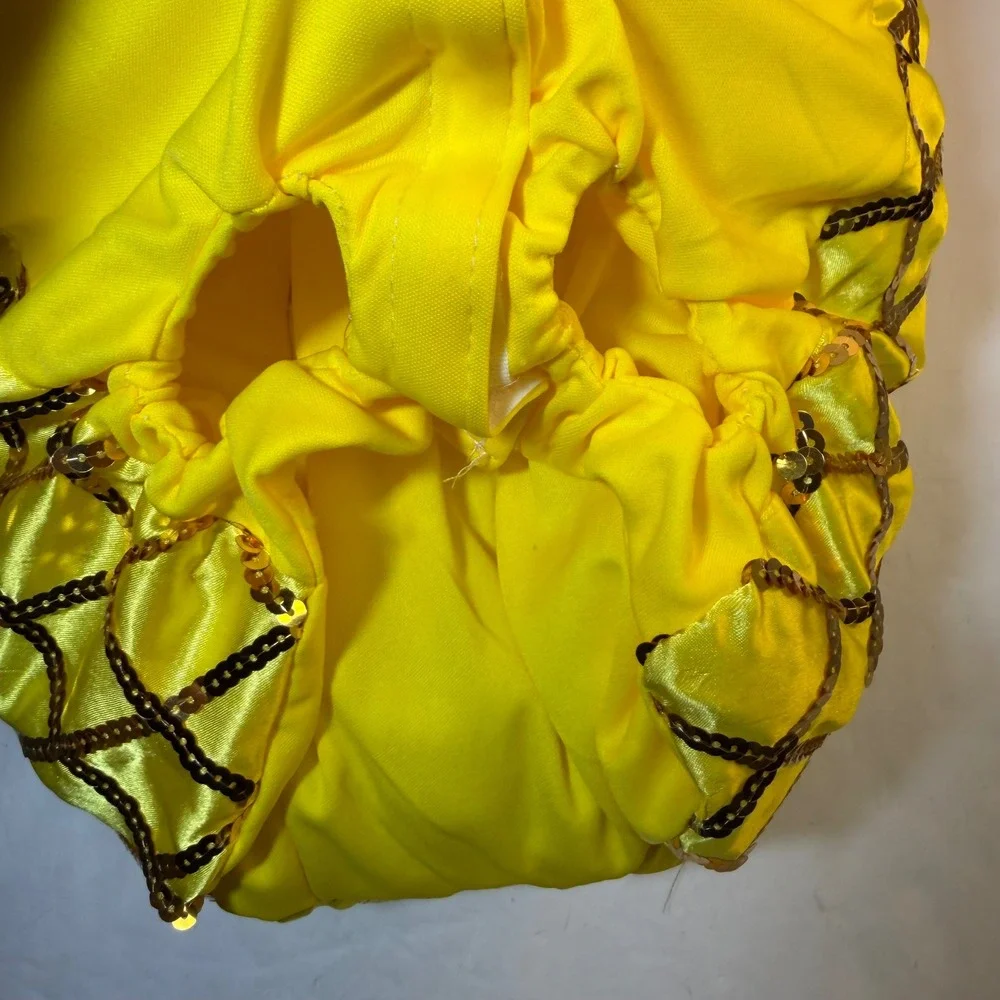 Rubie's Pineapple Pet Dog Costume Yellow Sequin Two Piece Set Large